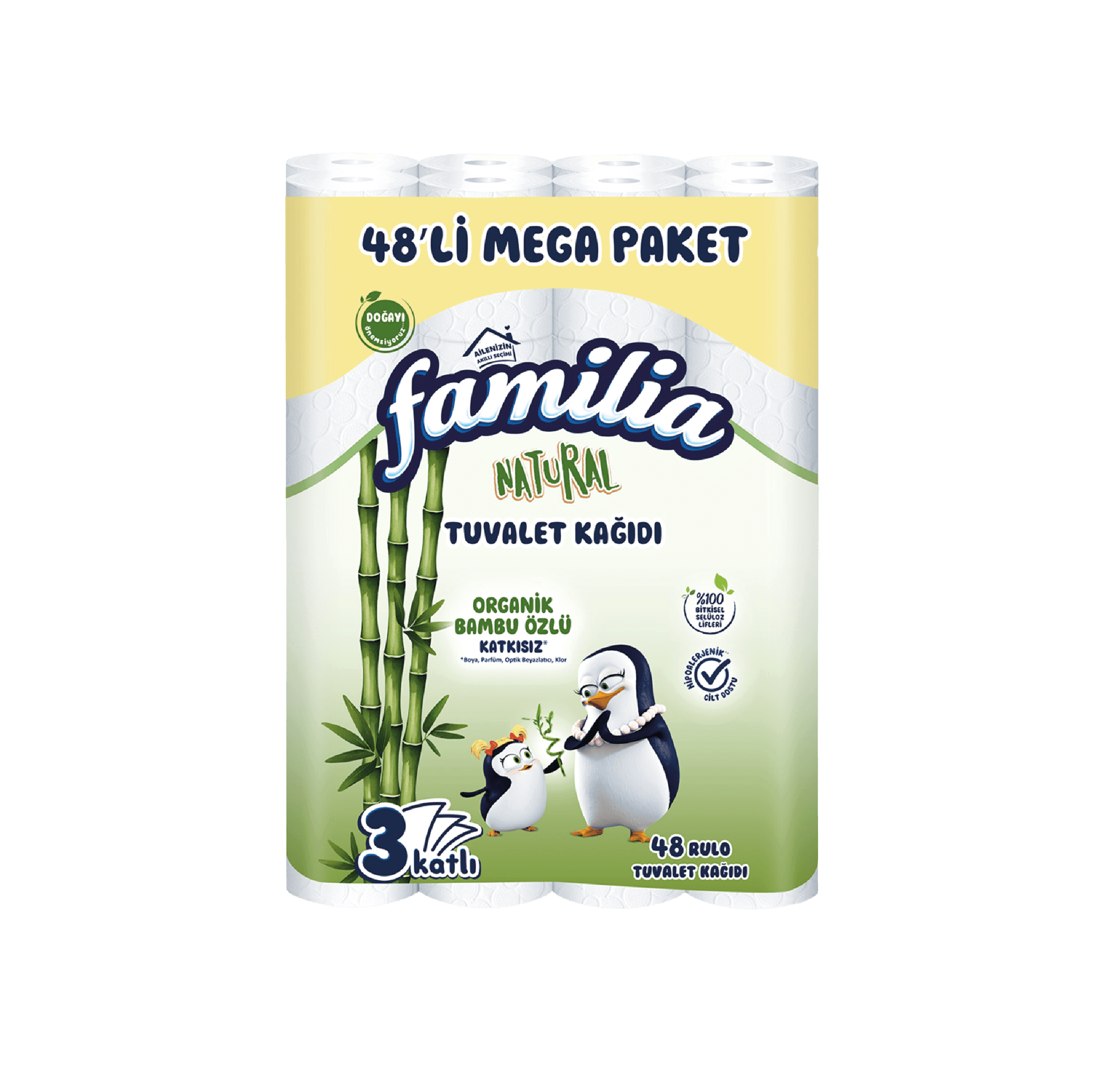FAMİLİA TUVALET KAĞIDI NATURAL 3 KATLI 48 Lİ